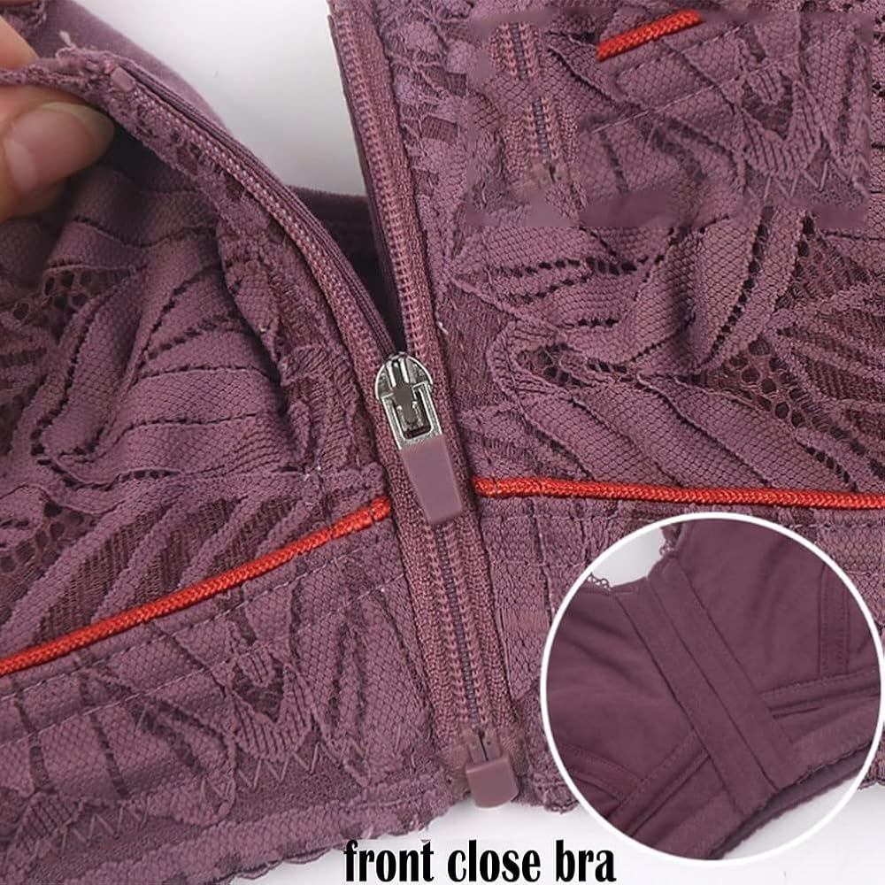 Basic Lingerie Front Zip Wireless Bra – Breathable Everyday Support