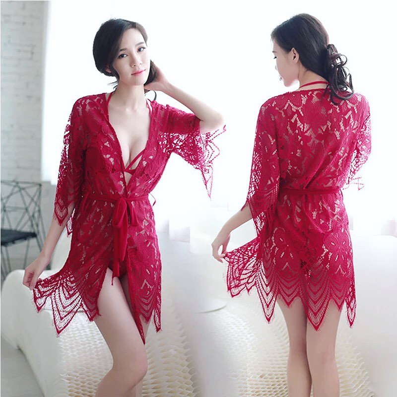 Zikzak Bikini Beach Nighty with Gown