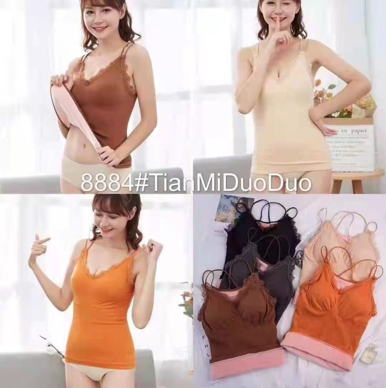 Built In Bra Padded Thermal Warmer Camisole for Women