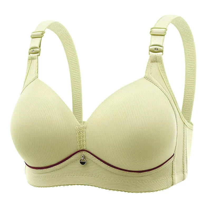 Plus Size Bra Full Coverage T-Shirt Bra with Wide Straps Single Padded