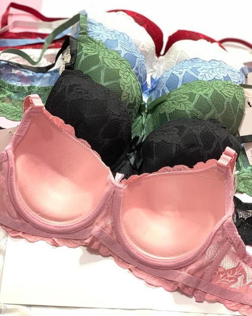 Floral Mesh Pushup Bra