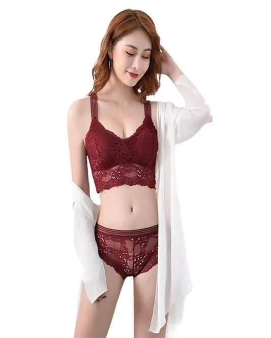 Basic Bralette Soft Padded Bra Panty Set