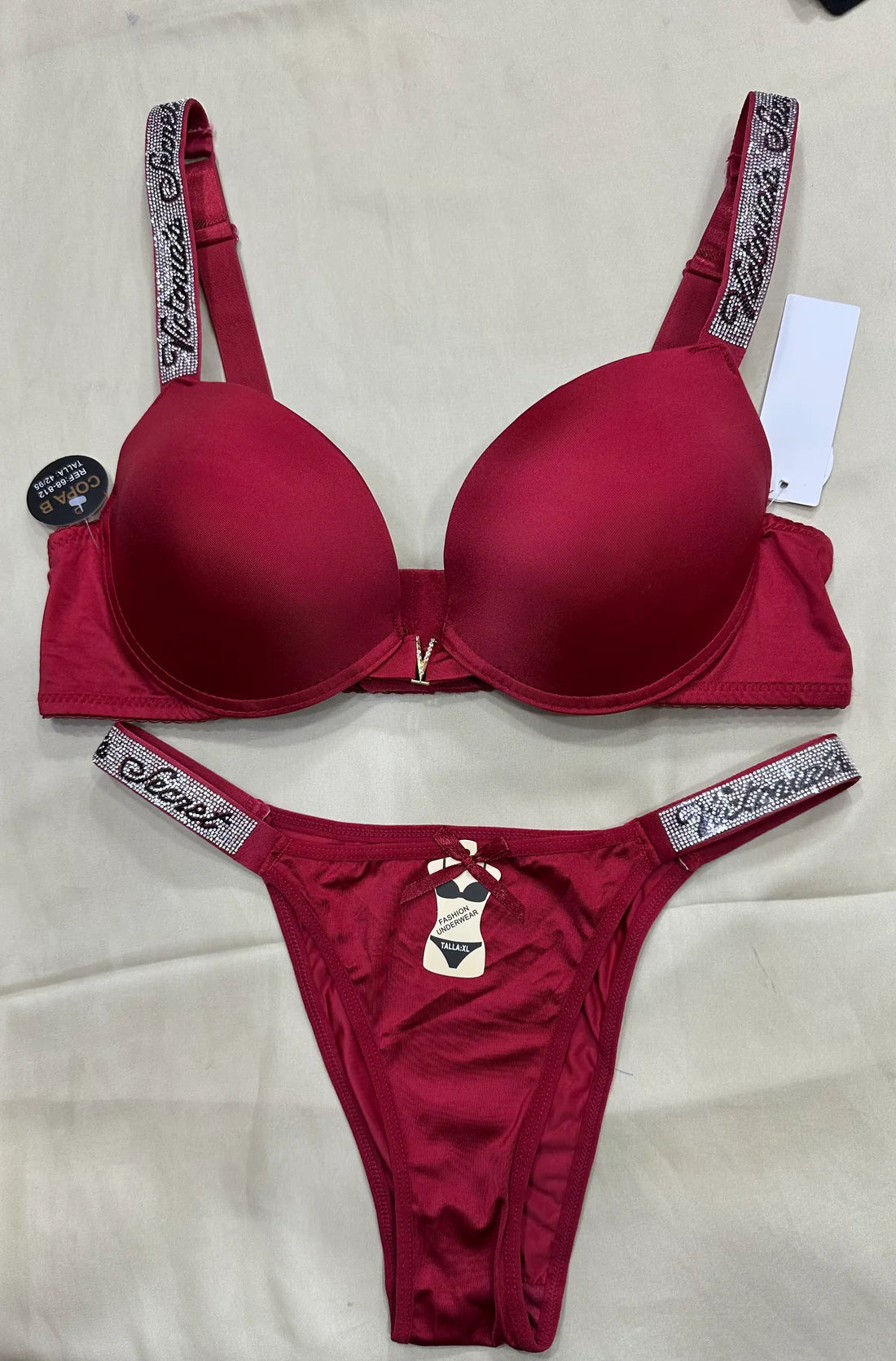 Victoria Secret Pushup Bra Panty Set V Shape Mid Style