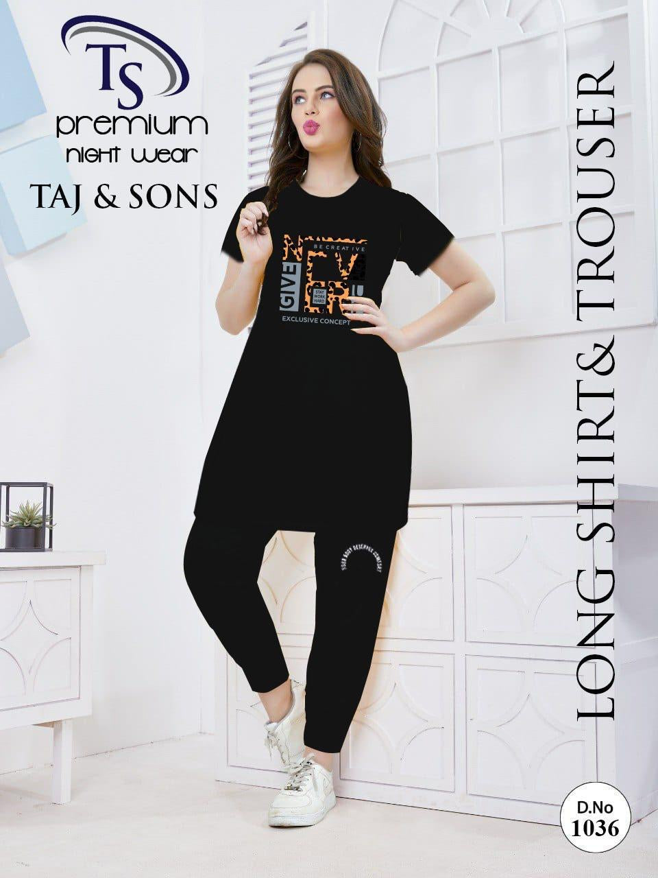 BLS Long Shirt Night Dress Cool Summer Lawn PJ black