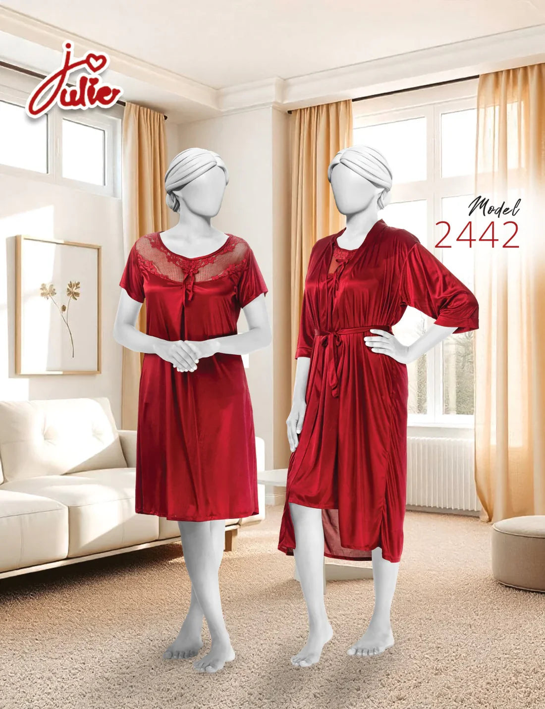 Sober Half Sleeves Lingerie with Inner and Gown for Bride to Be