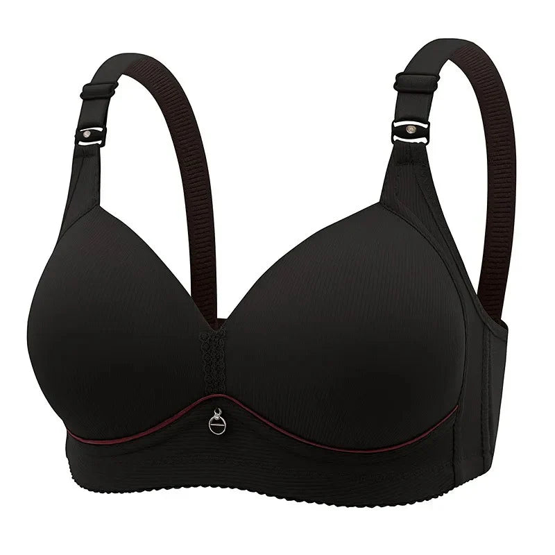 Plus Size Bra Full Coverage T-Shirt Bra with Wide Straps Single Padded