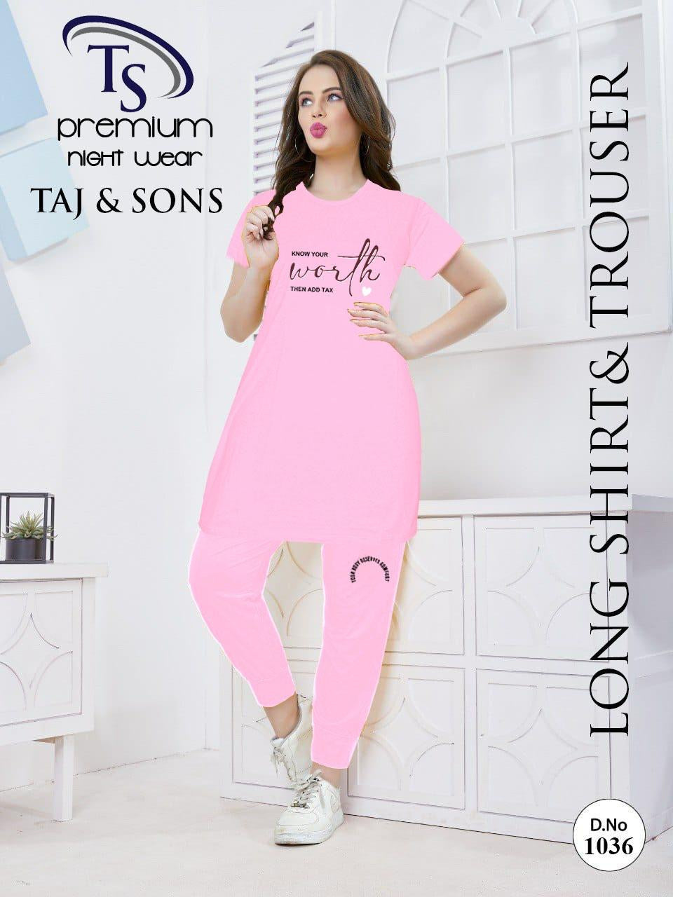 BLS Long Shirt Night Dress Cool Summer Lawn PJ pink