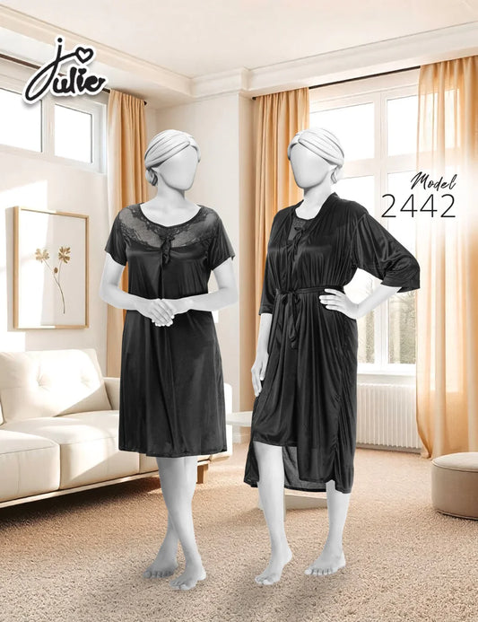 Sober Half Sleeves Lingerie with Inner and Gown for Bride to Be