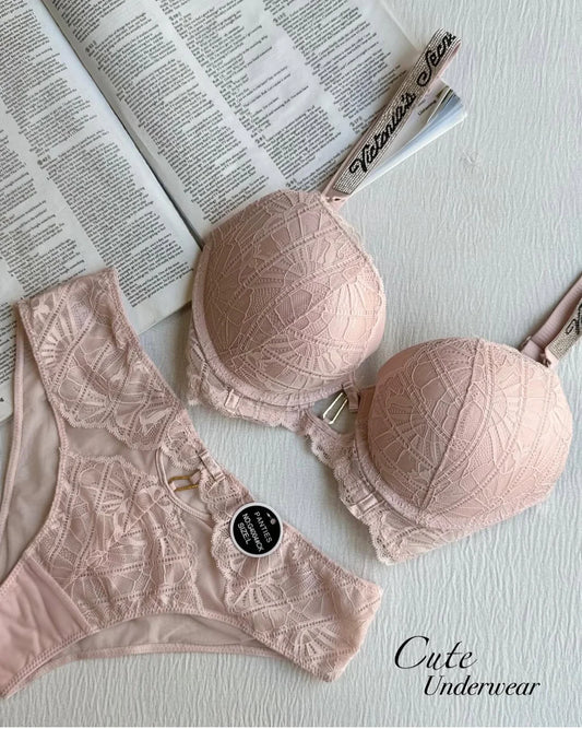 Victoria Secret Lingerie Bra Panty Set with Mid Style