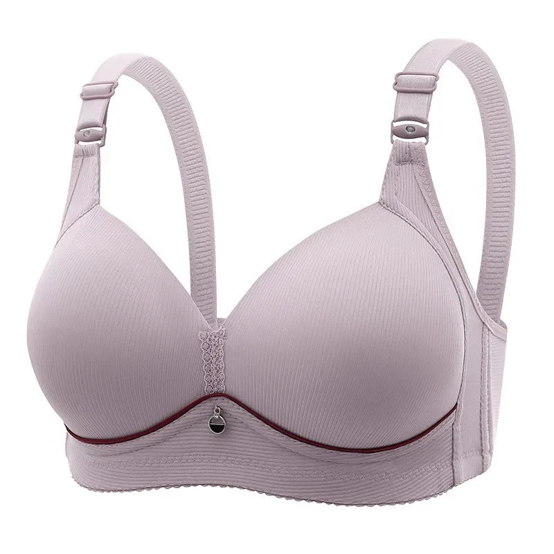 Plus Size Bra Full Coverage T-Shirt Bra with Wide Straps Single Padded