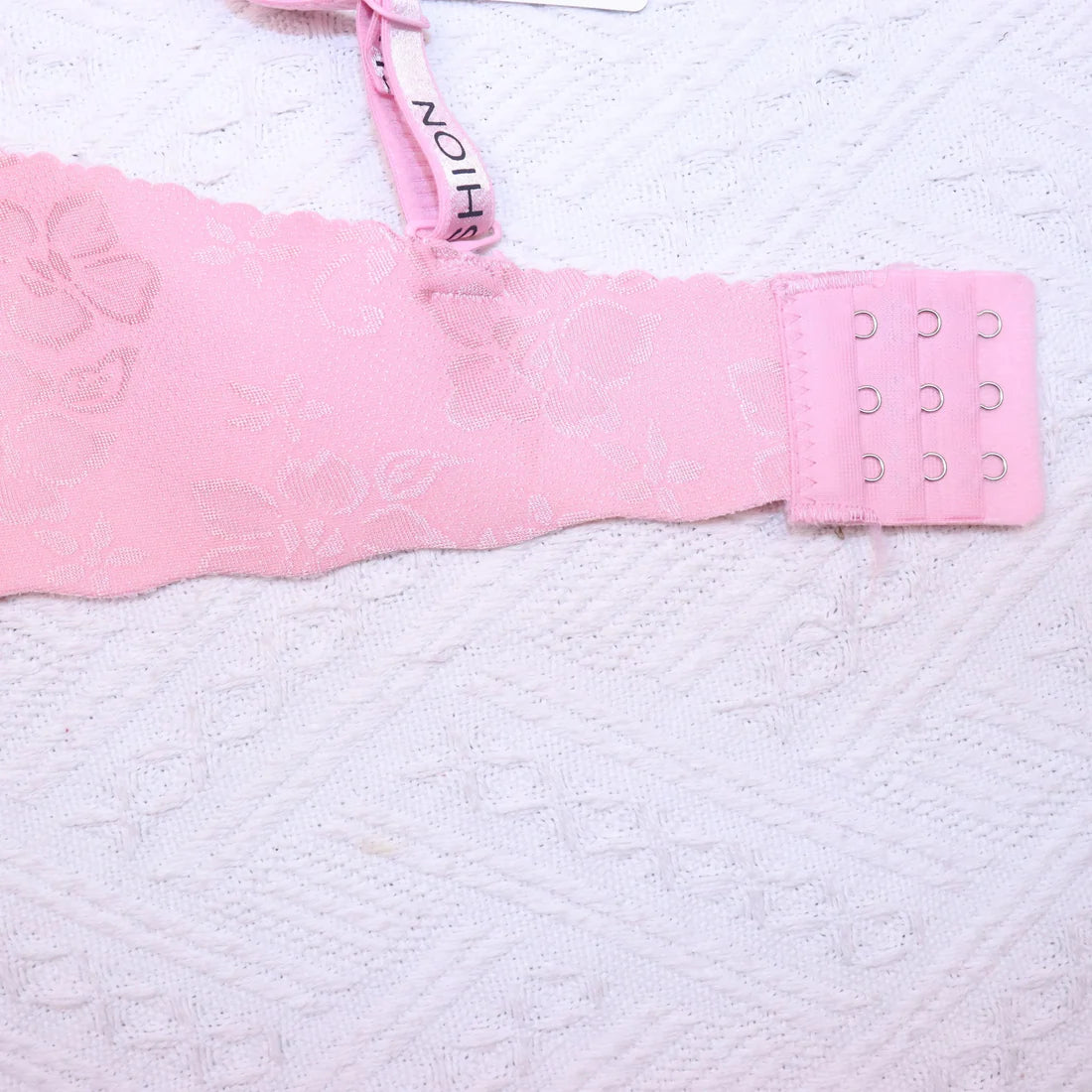 T-Shirt Bra Self Print Demi Cup Trendy Straps Fashion Wireless Bra