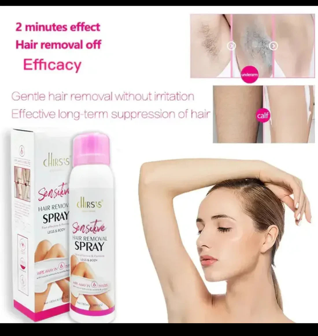 Chirs's Hair Remover Spray Permeant Hair Reduction Spray