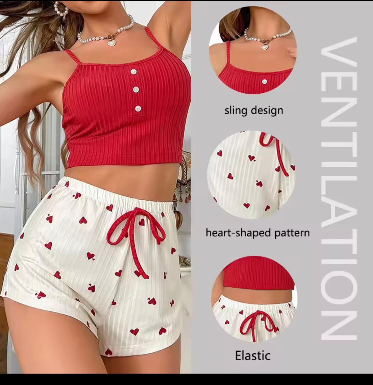 Basic Cotton Camisole Shorts Lingerie