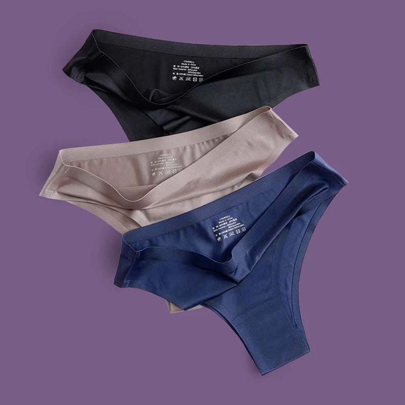 Ice Silk Thong Brief Panties Underwear