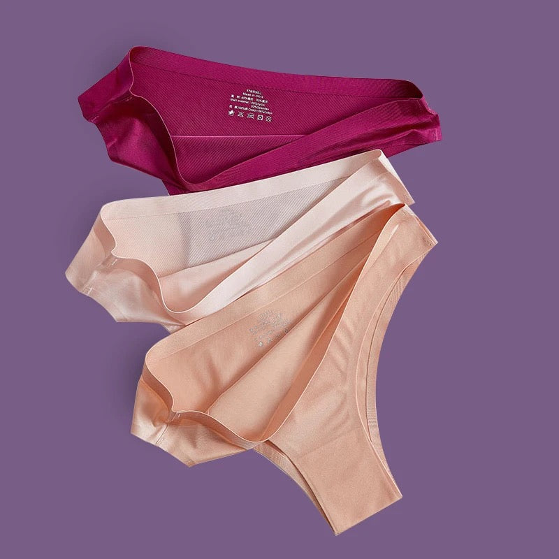 Ice Silk Thong Brief Panties Underwear