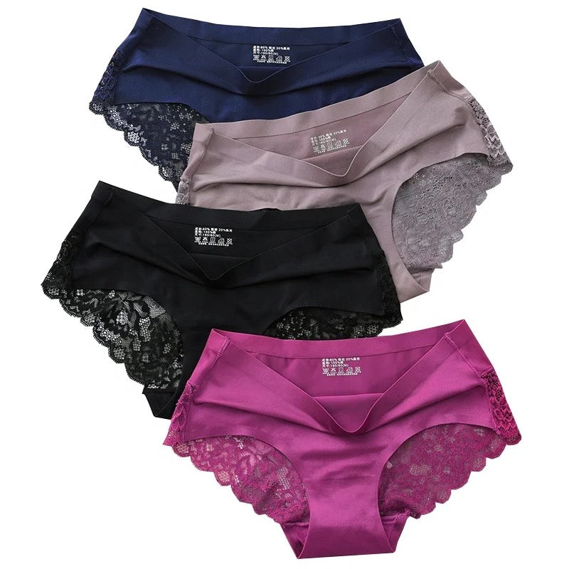 Soft Silk Lacy Briefs Underwear