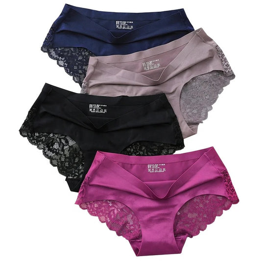 Soft Silk Lacy Briefs Underwear