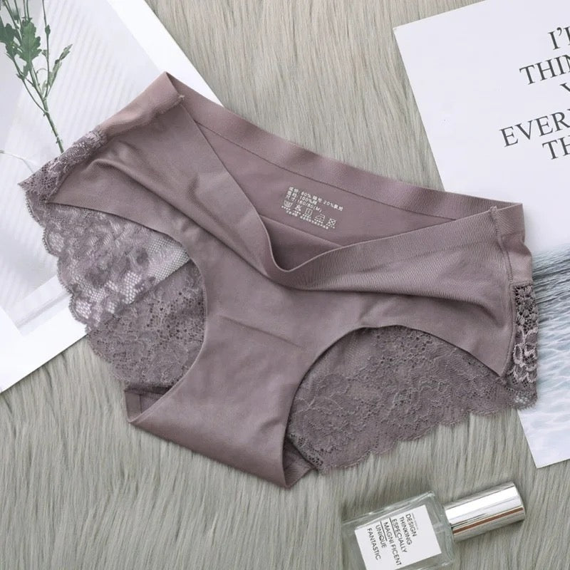 Soft Silk Lacy Briefs Underwear
