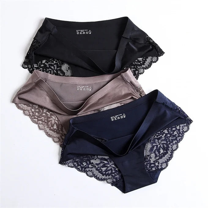 Soft Silk Lacy Briefs Underwear