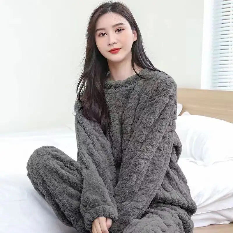 Basic Oversized Baggy Winter Fleece Night Suit