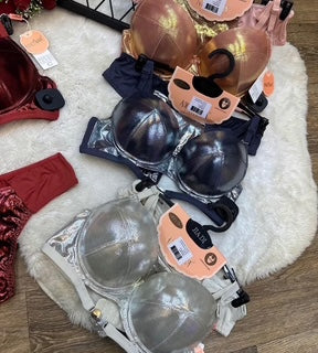 BLS Angel Aura Bridal: Metallic Pushup Bra & Thong Set