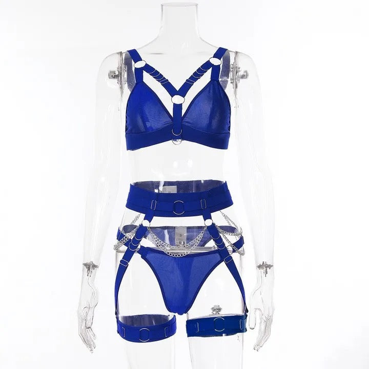 Basic Blue Garter Lingerie