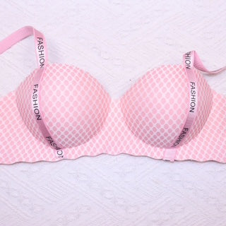 T-Shirt Bra Demi Cup Sponge Padding Check Print