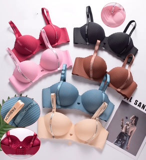 T-Shirt Bra Lined Demi Cup Trendy Straps Fashion Bra