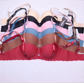 T-Shirt Bra Lined Demi Cup Trendy Straps Fashion Bra