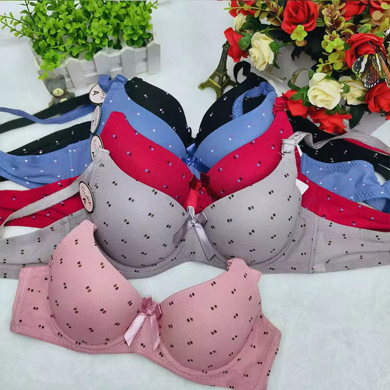 T-Shirt Bra Floral Printed Cotton Bra Wired Single Pad