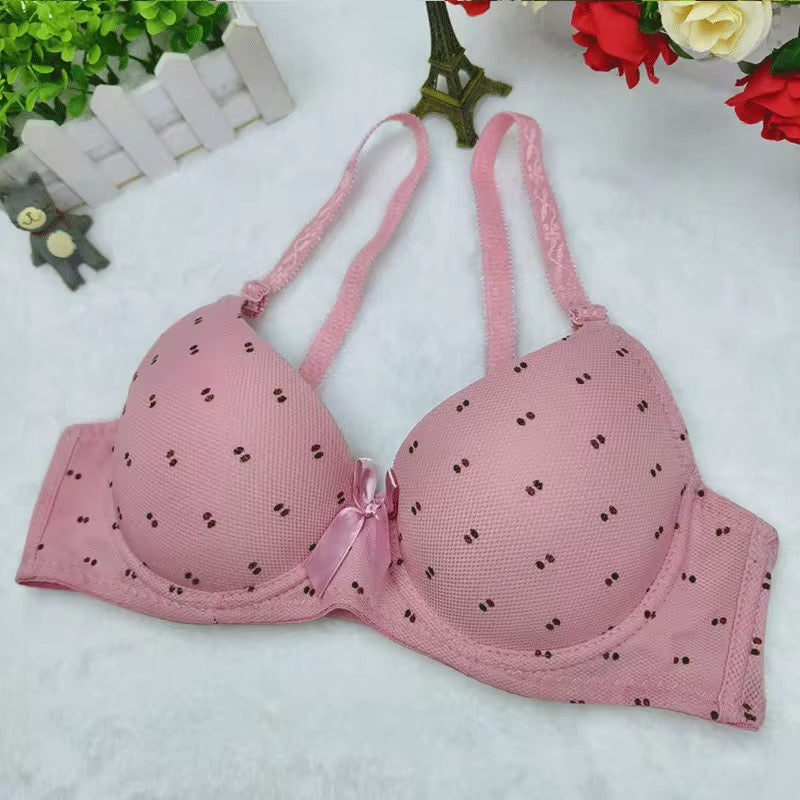 T-Shirt Bra Floral Printed Cotton Bra Wired Single Pad