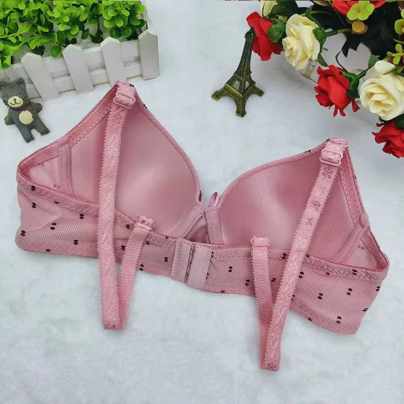 T-Shirt Bra Floral Printed Cotton Bra Wired Single Pad