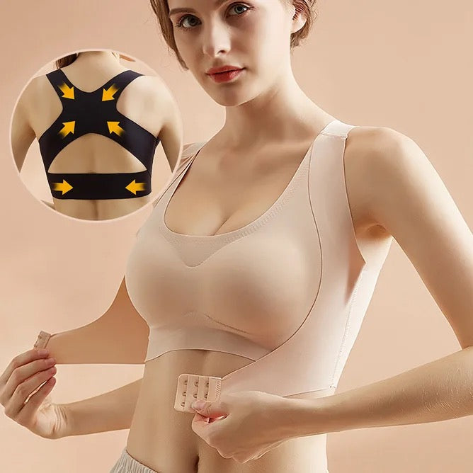 Posture Corrector Bra for Womens Back Support Lift Up Front Closure Bra No  Wire 