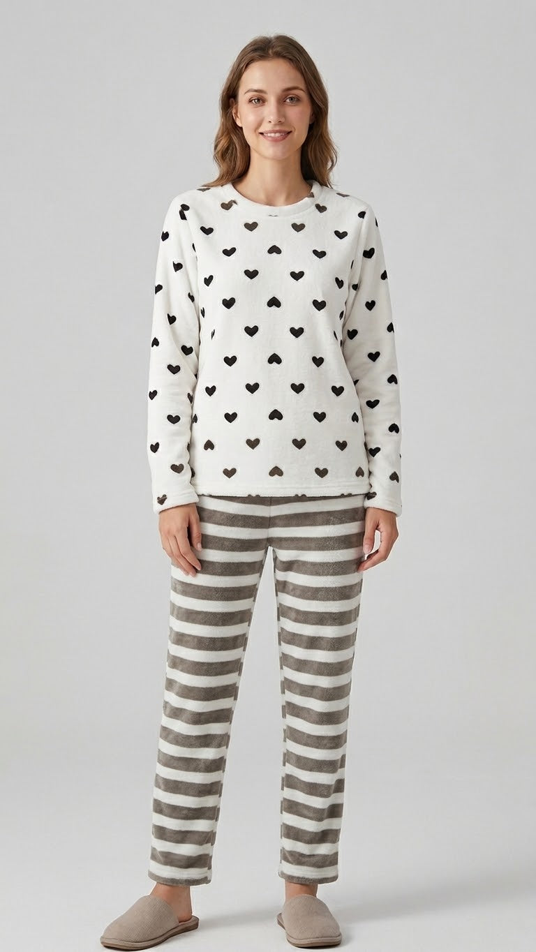 BLS Fleece Winter Night Suit for Women