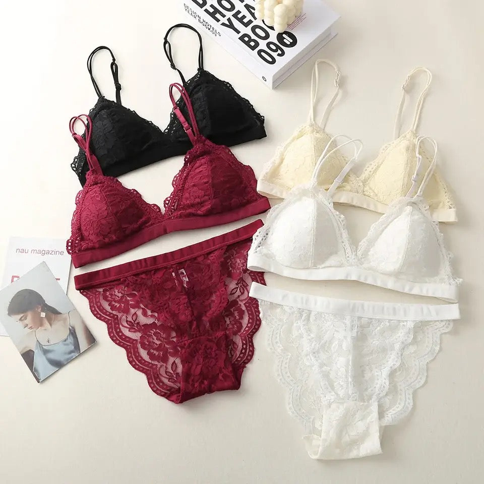 Summer Breathable Bra Panty Set