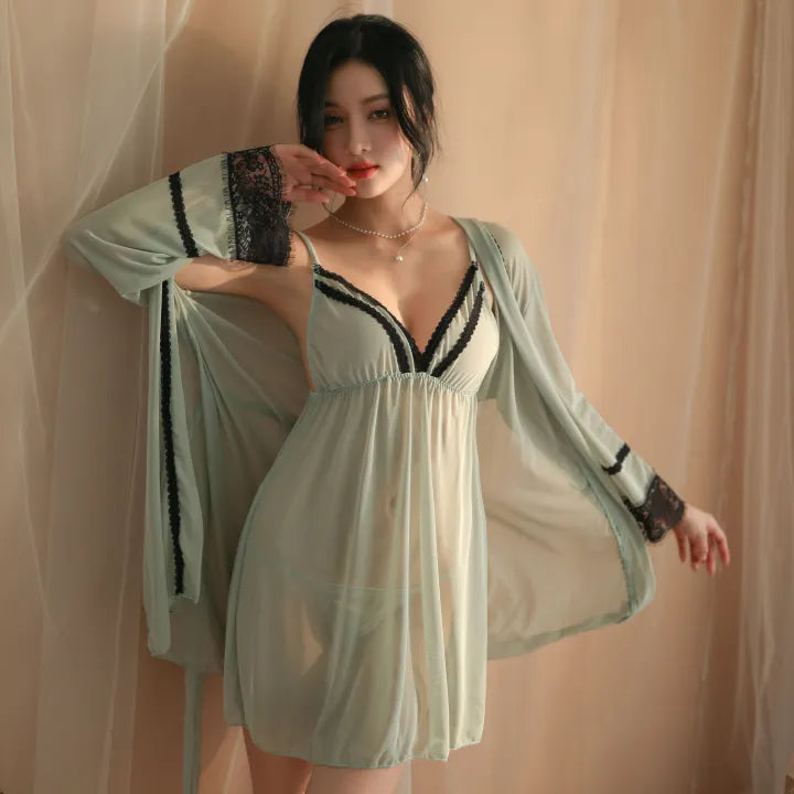 Three Piece Nighty with Gown Basic