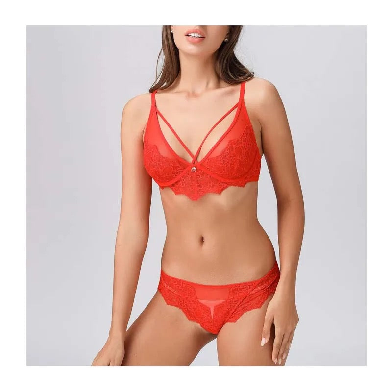 Elite Mesh Wired Bra Underwear Set