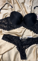 Fancy Diamond Strap Bra Panty Set