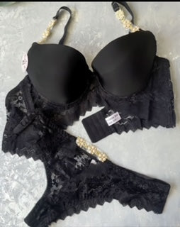 Fancy Diamond Strap Bra Panty Set