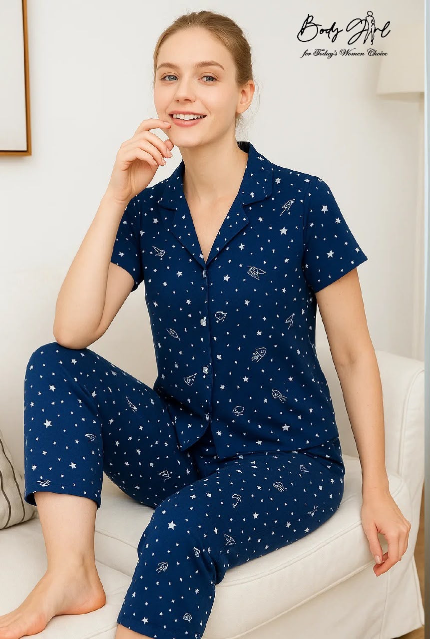 BLS Summer Lawn Night Suit