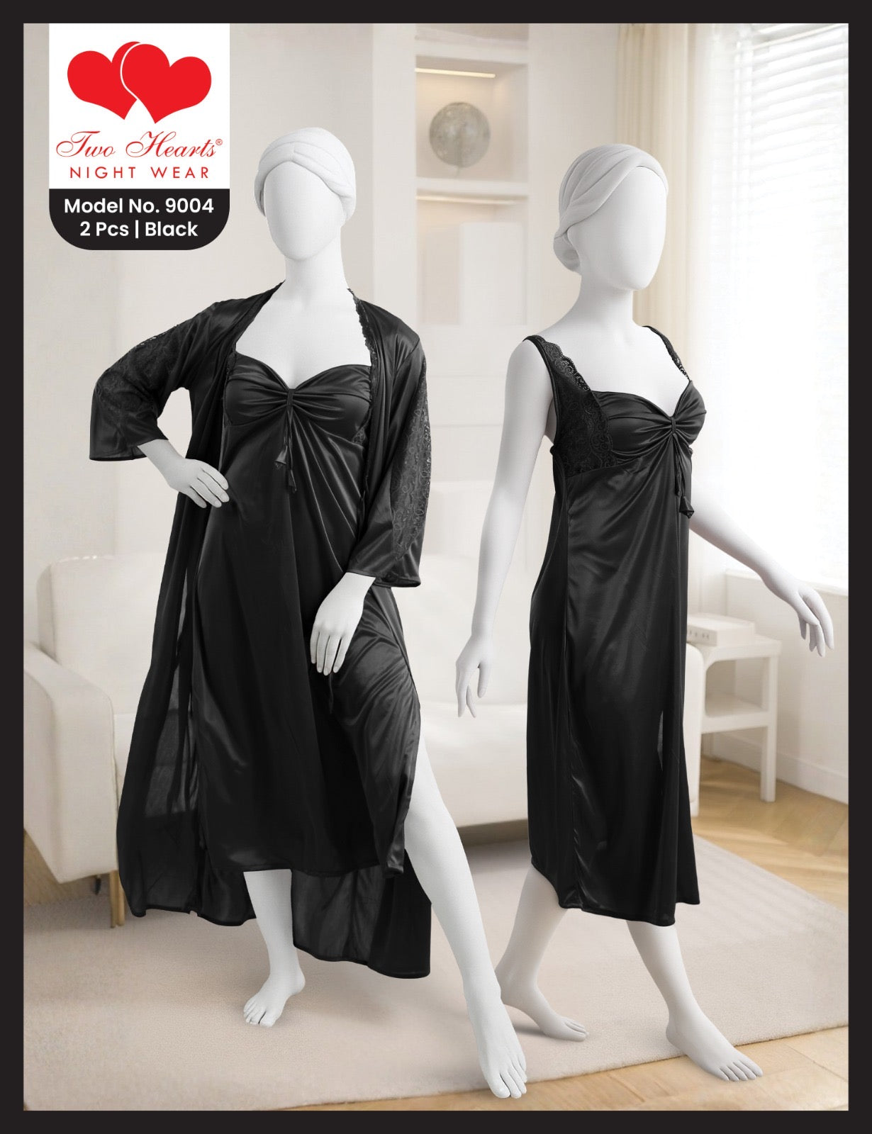 black silk nighty