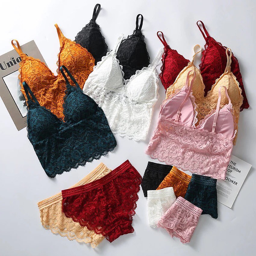 Bralette Bra Panty Set Pushup Bra set for women – Basic Lingerie