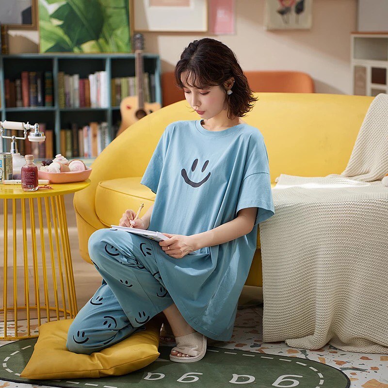 Smiley Cotton Night Dress