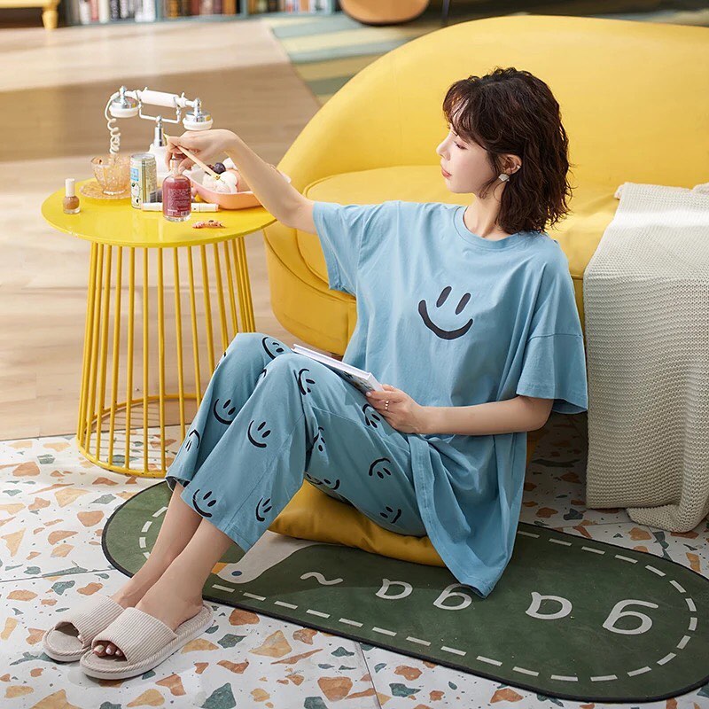 Smiley Cotton Night Dress