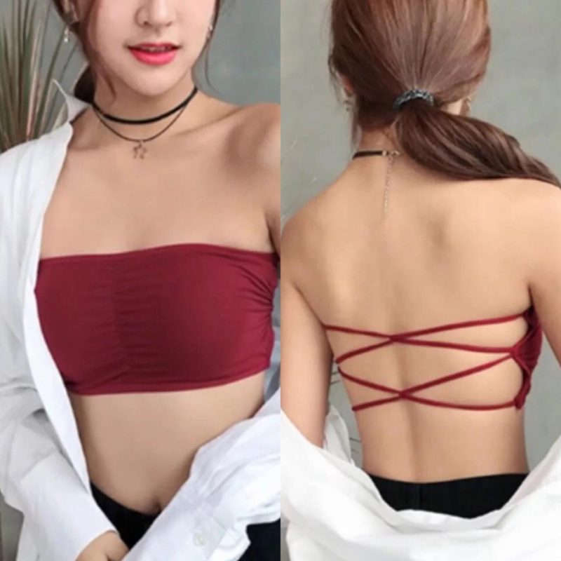 Cross Back Strapless Bra