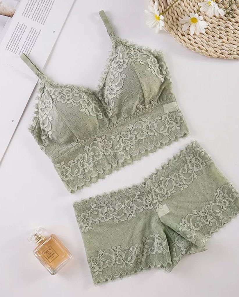 Mesh Bralette Bra Panty Set – Basic Lingerie