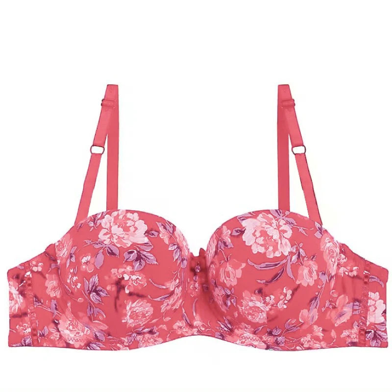 Bra With Printed Roses BLS T-Shirt Bra Floral Printed Wired Bra – Basic Lingerie Studio