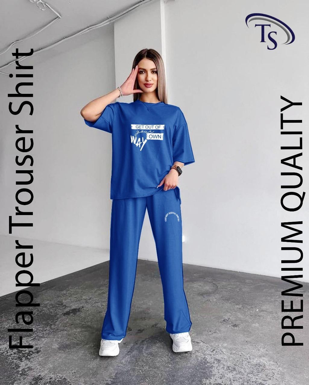 BLS Casual Loose Fit Summer PJ Loungewear blue