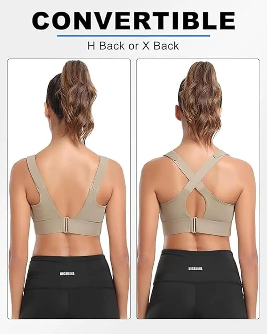 BLS High Impact Sports Bra with Adjustable Waist and Shoulder Band