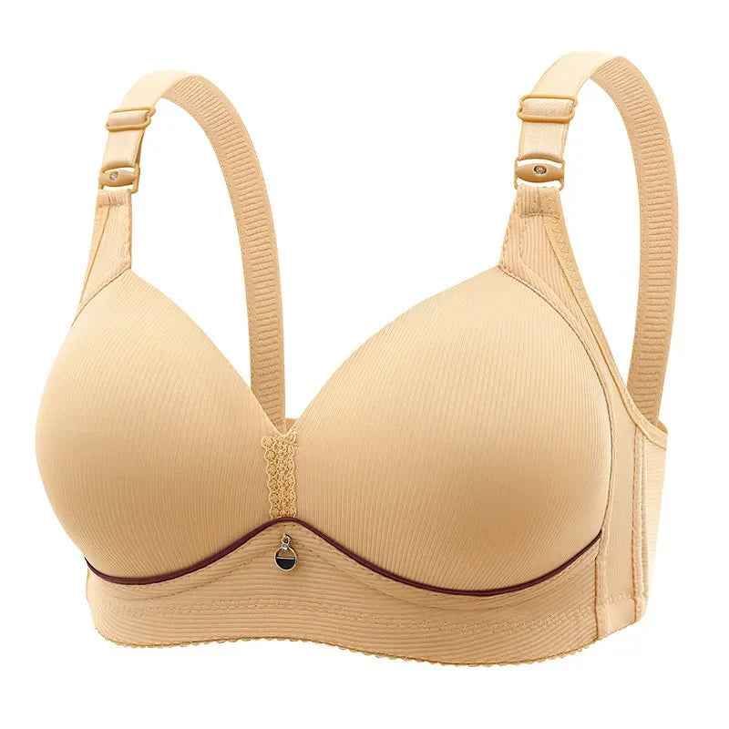 Plus Size Bra Full Coverage T-Shirt Bra with Wide Straps Single Padded
